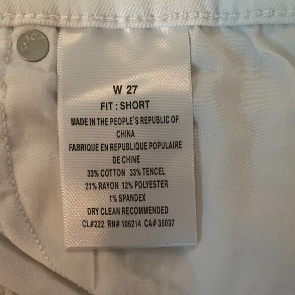 Joe's Cuffed White Denim Shorts - Picture 6 of 8